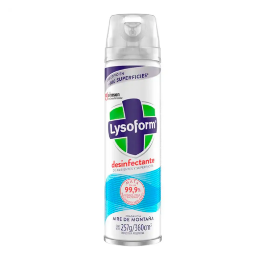 LYSOFORM DESINFECTANTE DE AMBIENTE AEROSOL "MONTAÑA" x 360 CC.