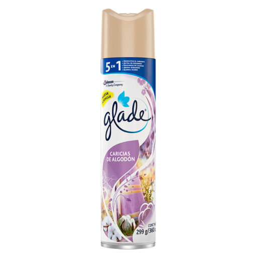 GLADE AROMATIZANTE DE AMBIENTE AEROSOL "CARICIAS DE ALGODÓN" x360 cc.