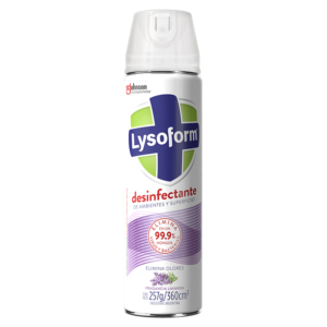 LYSOFORM DESINFECTANTE DE AMBIENTE AEROSOL "LAVANDA" x 360 CC.