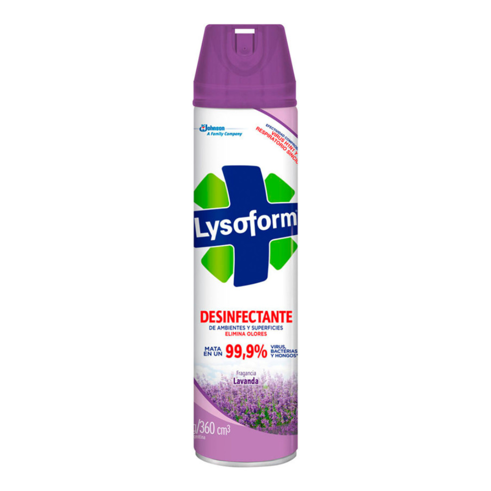 LYSOFORM DESINFECTANTE DE AMBIENTE AEROSOL "LAVANDA" x 360 CC.