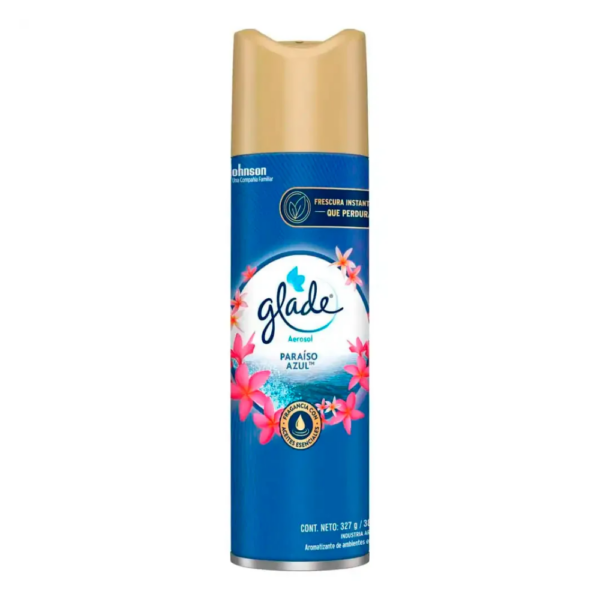 GLADE AROMATIZANTE DE AMBIENTE AEROSOL "PARAISO AZUL" X 360 CC.