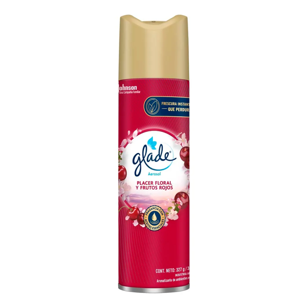 GLADE AROMATIZANTE DE AMBIENTE AEROSOL "PLACER FLORAL Y FRUTOS ROJOS" X 360c