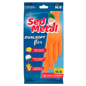 SED METAL GUANTES TALLE M "LATEX DUALSOFT"