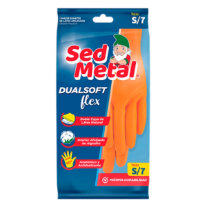 SED METAL GUANTES TALLE S "LATEX DUALSOFT"