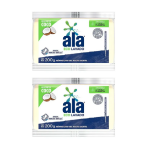 ALA JABON EN BARRA COCO ECOLAVADO 2X200G