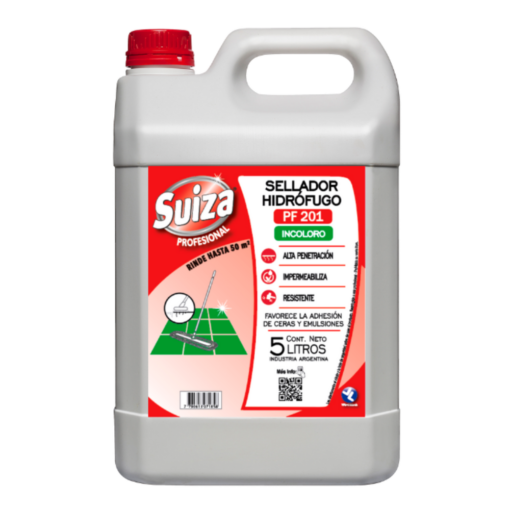 SUIZA SELLADOR HIDROFUGO INCOLORO PROFESIONAL 5LT.