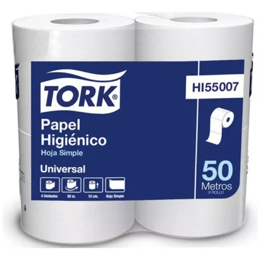 TORK PAPEL HIGIENICO PREMIUM HOJA SIMPLE BULTO 10X4X50 MTS (HI55007)
