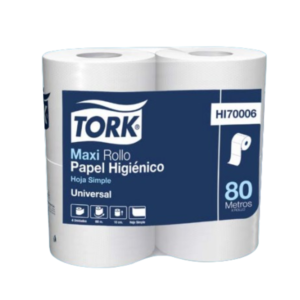 TORK PAPEL HIGIENICO PREMIUM HOJA SIMPLE BULTO 10X4X80 MTS (HI70006)