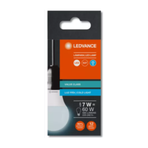 LEDVANCE LÁMPARA LED FRÍA  7W=60W VALUE CLASSIC