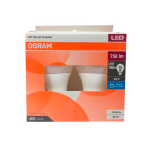 LEDVANCE LÁMPARA LED PACK X2 9W=75W BLANCO LUZ DE DÍA