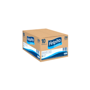 FELPITA TOALLA INTERCALADA BLANCA HOJA SIMPLE 10X250 UNIDADES