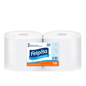 FELPITA PREMIUN BOBINA DE LIMPIEZA DOBLE HOJA  2X360MT