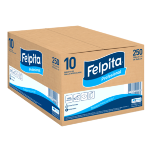 FELPITA TOALLA INTERCALADA BLANCA HOJA SIMPLE 10X250 UNIDADES