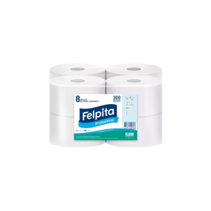 FELPITA PAPEL HIGIÉNICO HOJA SIMPLE BUJE GRANDE 8X300 MT