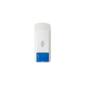 DISPENSER P/JABÓN LÍQUIDO BLANCO C/TECLA AZUL