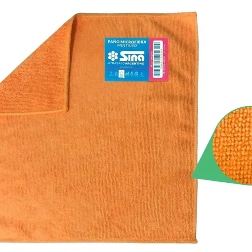 SINA MICROFIBRA MULTIUSO NARANJA 35 X 35 CM
