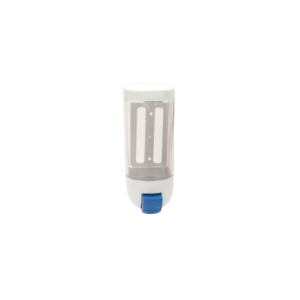 DISPENSER P/JABÓN LÍQUIDO ACRÍLICO C/TECLA AZUL
