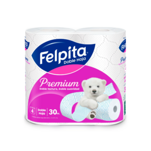 FELPITA PAPEL HIGIÉNICO BLANCO DOBLE HOJA 10X4X30MT