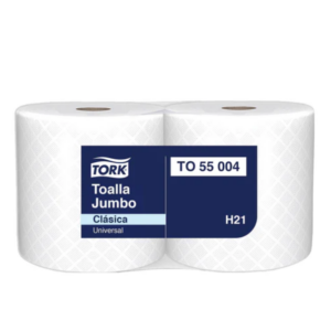 TO55004 TORK TOALLA UNIVERSAL JUMBO EN ROLLO HOJA SIMPLE 2X250MT