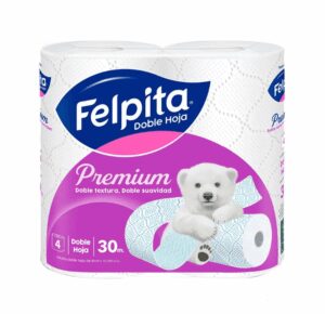 FELPITA PAPEL HIGIÉNICO BLANCO DOBLE HOJA 10X4X30MT