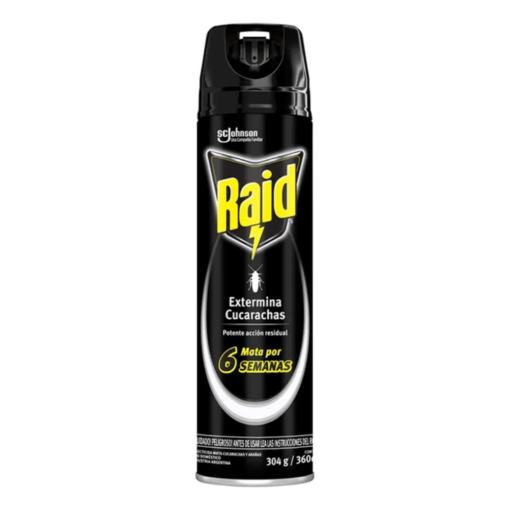 RAID AEROSOL EXTERMINA CUCARACHAS X 360ML