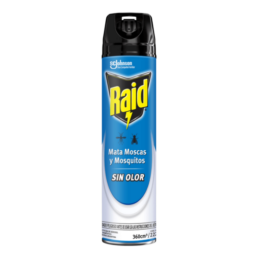 RAID AEROSOL SIN OLOR MATA MOSCAS Y MOSQUTOS  X 360ML