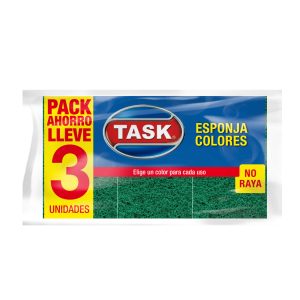 TASK PACK FIBRA ESPONJA COLORES X 3UNIDADES