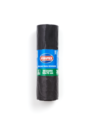 VIRUTEX BOLSA ROLLO BIO NEGRA 50X70X20 UNIDADES