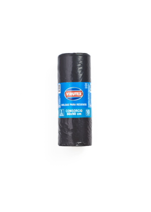 VIRUTEX BOLSA ROLLO BIO NEGRA 60X90X10 UNIDADES