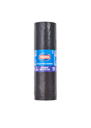 VIRUTEX BOLSA ROLLO BIO NEGRA 80X110X10 UNIDADES