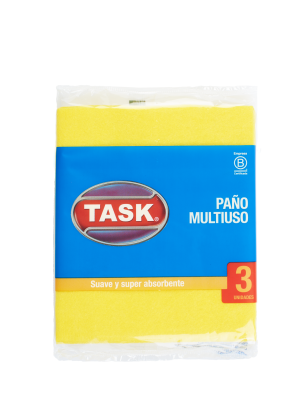 TASK PAÑO MULTIUSO AMARILLO X 3UNIDADES