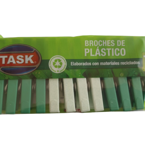 TASK  BROCHES DE PLÁSTICO X 12 UNIDADES