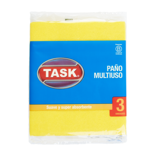 TASK PAÑO MULTIUSO AMARILLO X 3UNIDADES
