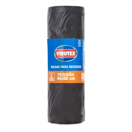 VIRUTEX BOLSA ROLLO BIO NEGRA 45X60X20 UNIDADES