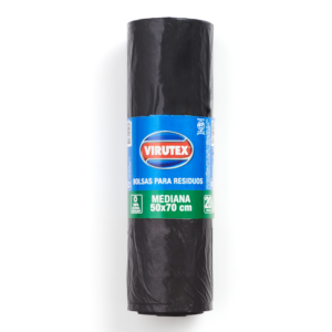 VIRUTEX BOLSA ROLLO BIO NEGRA 50X70X20 UNIDADES