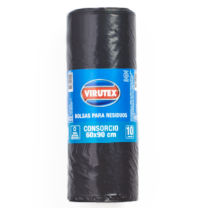 VIRUTEX BOLSA ROLLO BIO NEGRA 60X90X10 UNIDADES