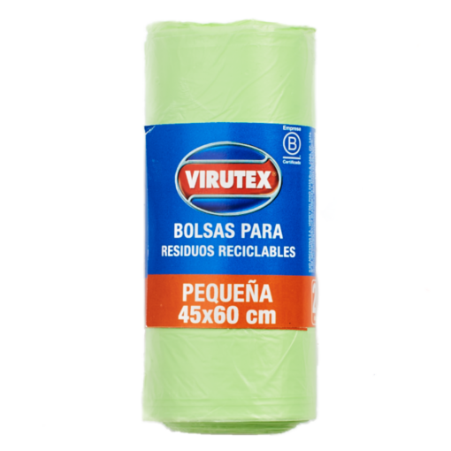 VIRUTEX BOLSA ROLLO VERDE PEQUEÑA 45X60X20 UNIDADES