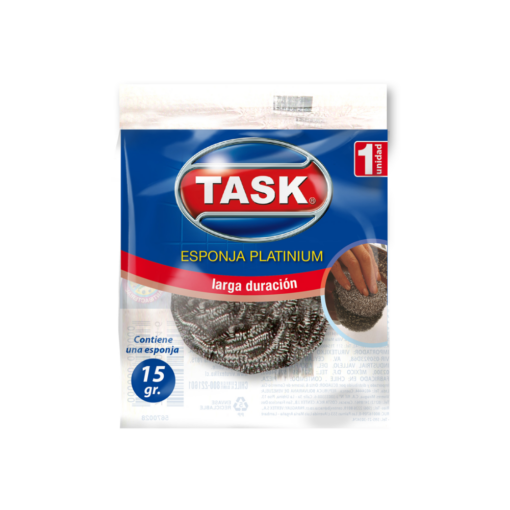 TASK ESPONJA PLATIMUN INOXIDABLE 15GR