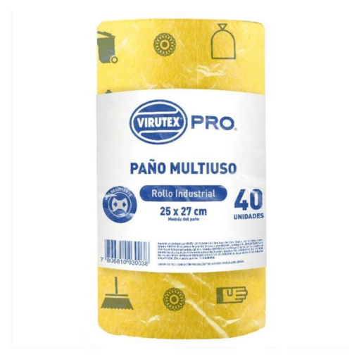 VIRUTEX PRO ROLLO PAÑO MULTIUSO X 40 UNIDADES