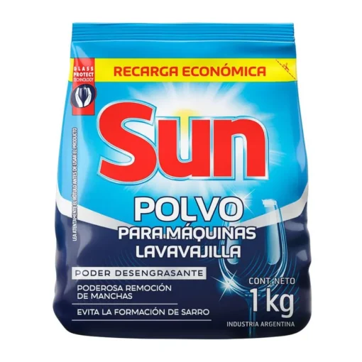SUN POLVO MÁQUINA LAVAVAJILLA PAQUETE X 1KG
