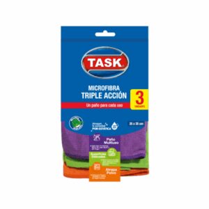 TASK PAÑO MICROFIBRA COLORES X3 UNIDADES
