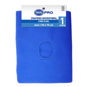 VIRUTEX PRO TRAPERO MICROFIBRA C/OJAL AZUL 50X70CM