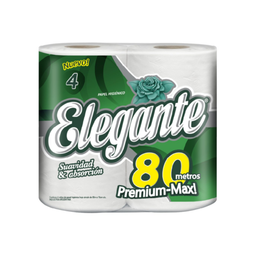 ELEGANTE PAPEL HIGIENICO .S/H 10X4X80 MT.